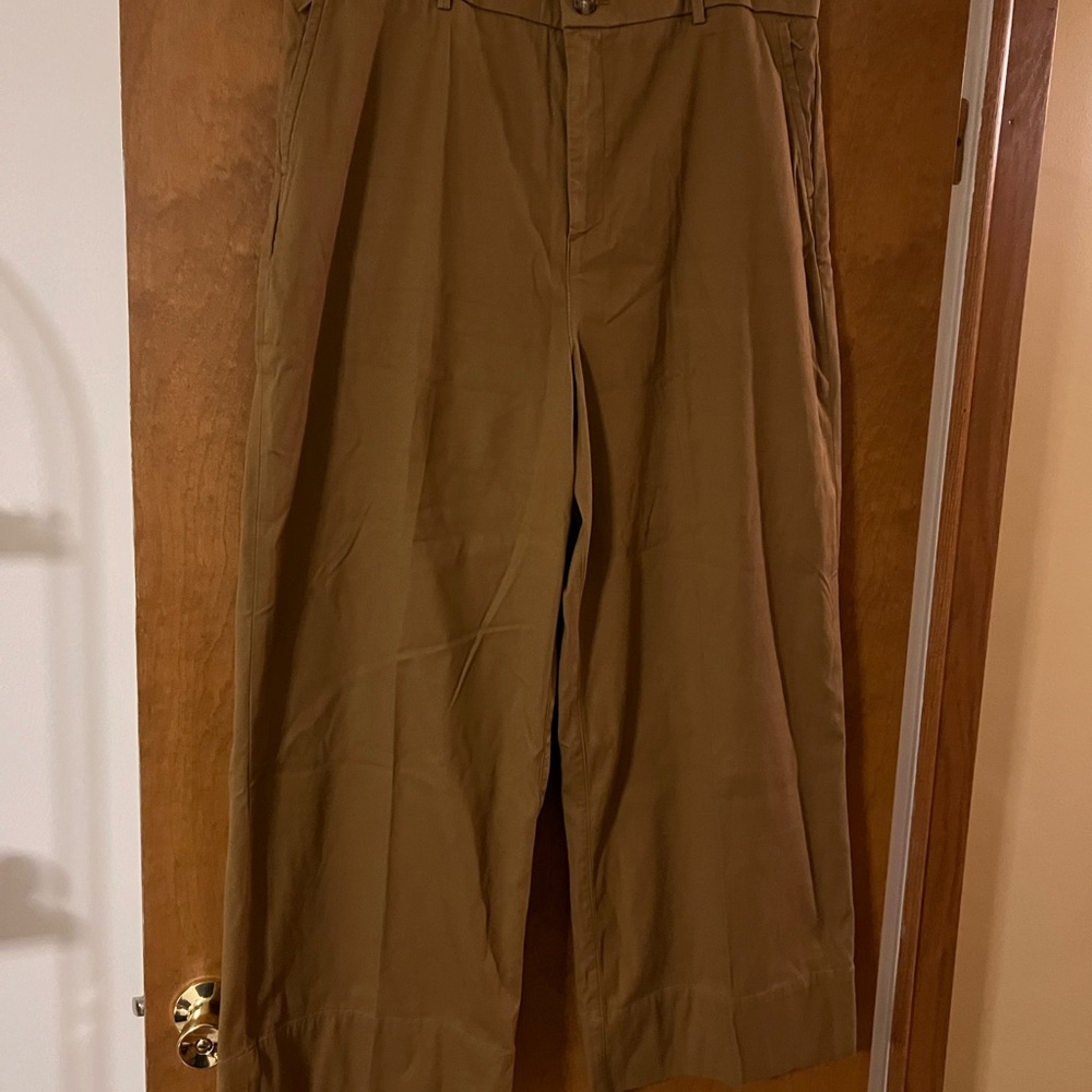 SPANX Stretch Twill Wide Leg Crop Flax- 2X Tall